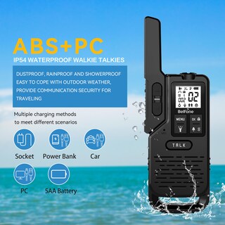 Foto 3 | Foto 3 | Walkie Talkies Belfone De Largo Alcance 20 Canales Ip54 Resistentes Al Agua - Venta Internacional.