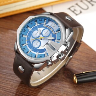 Foto 6 | Foto 6 | Reloj Curren Technos Brown 8176 Marrón Plateado Resistente Al Agua - Venta Internacional.