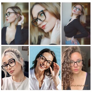 Foto 2 | Foto 2 | Gafas De Lectura Con Luz Azul Amomoma Trendy Tr90 De Gran Tamaño - Venta Internacional.