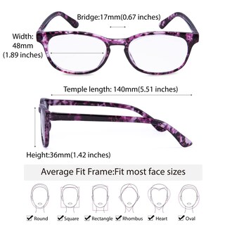 Foto 5 | Foto 5 | Gafas De Lectura Eyeguard Paquete De 4 Modernas Y Coloridas Para Mujer - Venta Internacional.