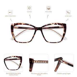 Foto 5 | Foto 5 | Gafas De Lectura Con Luz Azul Amomoma Trendy Tr90 De Gran Tamaño - Venta Internacional.
