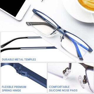 Foto 5 | Foto 5 | Gafas De Lectura Konhago Blue Light Blocking Para Hombre - Venta Internacional.