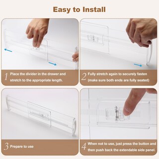 Foto 4 | Foto 4 | Separadores De Cajones Cokihom De 4 Cm De Alto 10 A 17 Cm Ampliables Paquete De 8 - Venta Internacional.