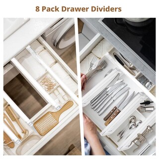 Foto 7 | Foto 7 | Separadores De Cajones Cokihom De 4 Cm De Alto 10 A 17 Cm Ampliables Paquete De 8 - Venta Internacional.