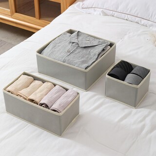 Foto 2 | Foto 2 | Set Organizador De Cajones Bructhun Underwear Gris Claro X4 - Venta Internacional.