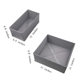 Foto 6 | Foto 6 | Set Organizador De Cajones Bructhun Underwear Gris Claro X4 - Venta Internacional.