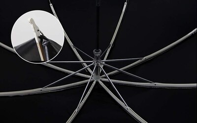 Foto 5 | Foto 5 | Sombrilla Solar Umb2001 Con Encaje Uv Diseño Vintage De Honeystore Color Gris - Venta Internacional.