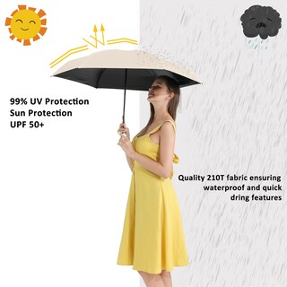 Foto 3 | Foto 3 | Paraguas De Viaje Baodini Con Protección Uv Compacta 107 Cm Upf 50+ - Venta Internacional.