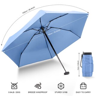 Foto 6 | Foto 6 | Miniparaguas Leagera Compact Impermeable Para Monedero Color Negro - Venta Internacional.
