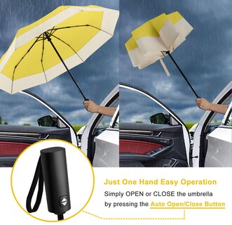 Foto 7 | Foto 7 | Paraguas Leagera Compact Small Travel Arc 116 Cm Color Amarillo - Venta Internacional.