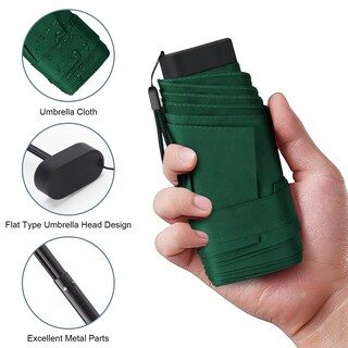 Foto 6 | Foto 6 | Paraguas De Viaje Leagera Compact Con Funda Ligera De Color Verde Oscuro - Venta Internacional.