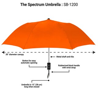 Foto 5 | Foto 5 | Paraguas De Viaje Strombergbrand Spectrum Popular Style 42 Naranja - Venta Internacional.