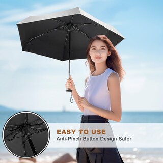 Foto 6 | Foto 6 | Miniparaguas Leagera Upf 50+ Con Protección Solar Protector Solar Color Negro - Venta Internacional.