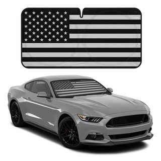 Foto 1 | Foto 1 | Parasol Para Parabrisas De Coche Motor Trend  Ee. Uu.  Bandera Negra Americana - Venta Internacional.