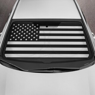 Foto 2 | Foto 2 | Parasol Para Parabrisas De Coche Motor Trend  Ee. Uu.  Bandera Negra Americana - Venta Internacional.