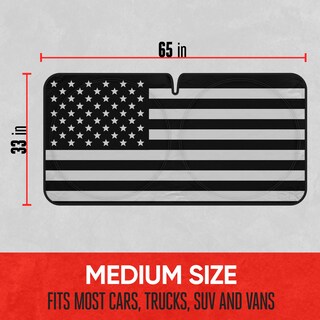 Foto 6 | Foto 6 | Parasol Para Parabrisas De Coche Motor Trend  Ee. Uu.  Bandera Negra Americana - Venta Internacional.