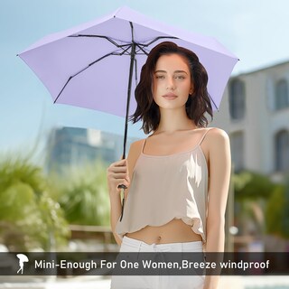 Foto 2 | Foto 2 | Miniparaguas Leagera Compact Waterproof Para Mujer Color Morado - Venta Internacional.