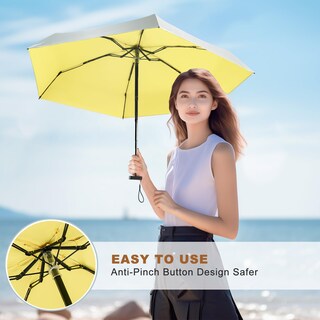 Foto 6 | Foto 6 | Miniparaguas Leagera Upf 50+ Con Protección Solar Protector Solar Color Amarillo - Venta Internacional.
