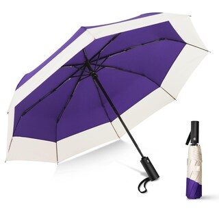 Foto 1 | Foto 1 | Paraguas Leagera Compact Small Travel Arc 116 Cm Color Morado Oscuro - Venta Internacional.