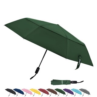 Foto 1 | Foto 1 | Paraguas De Viaje Tradmall Con Dosel Con Doble Ventilación  114 Cm  Verde Oscuro - Venta Internacional.
