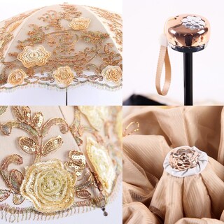 Foto 5 | Foto 5 | Paraguas Honeystore De Protección Solar Vintage De Encaje Para Bodas Rosa - Venta Internacional.