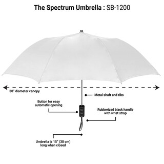 Foto 4 | Foto 4 | Paraguas De Viaje Strombergbrand Spectrum Popular Style 42 Blanco - Venta Internacional.