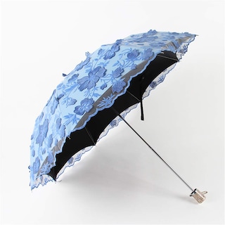 Foto 3 | Foto 3 | Sombrilla Umbrella Honeystore Diseño Vintage Con Encaje Uv Color Azul - Venta Internacional.