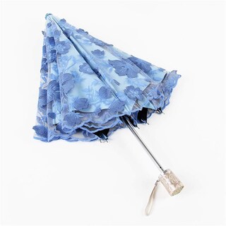 Foto 4 | Foto 4 | Sombrilla Umbrella Honeystore Diseño Vintage Con Encaje Uv Color Azul - Venta Internacional.