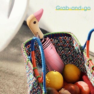 Foto 2 | Foto 2 | Paraguas De Viaje Compacto Viddvoom Duck Con Bonito Mango De Cabeza De Pato - Venta Internacional.