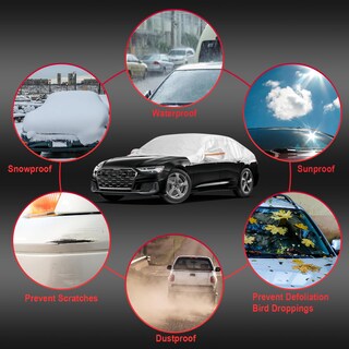 Foto 3 | Foto 3 | Funda De Medio Coche Ambari Para Sedán Impermeable Plateada Universal - Venta Internacional.