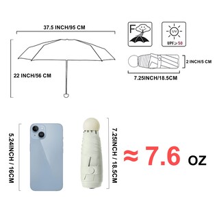 Foto 6 | Foto 6 | Paraguas Baodini Travel Mini Con Protección Uv Para Mujer - Venta Internacional.