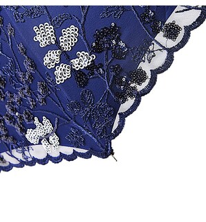 Foto 5 | Foto 5 | Sombrilla Solar Umbrella Honeystore Con Encaje Uv Diseño Vintage Plegable Azul Marino - Venta Internacional.