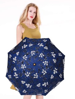 Foto 6 | Foto 6 | Sombrilla Solar Umbrella Honeystore Con Encaje Uv Diseño Vintage Plegable Azul Marino - Venta Internacional.