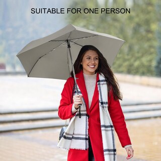 Foto 2 | Foto 2 | Paraguas Leagera Automático Plegable Con Bolsillo Plano  De Viaje  Gris - Venta Internacional.