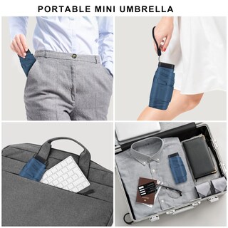 Foto 2 | Foto 2 | Miniparaguas Leagera Compact Impermeable Para Mujer Azul Oscuro - Venta Internacional.