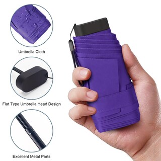 Foto 6 | Foto 6 | Paraguas De Viaje Leagera Compact Con Funda Ligera  Color Morado - Venta Internacional.