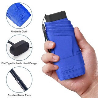 Foto 6 | Foto 6 | Paraguas De Viaje Leagera Compact Con Funda Ligera De Color Azul Marino - Venta Internacional.