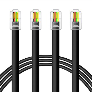Foto 1 | Foto 1 | Cable Telefónico Necables Rj9 4p4c Macho A Macho De 15 Pies Negro X2 - Venta Internacional.