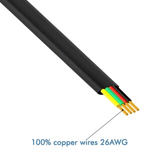 Foto 3 | Foto 3 | Cable Telefónico Necables Rj9 4p4c Macho A Macho De 15 Pies Negro X2 - Venta Internacional.