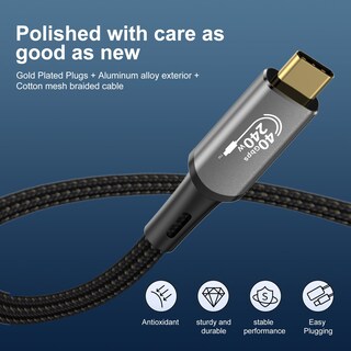 Foto 2 | Foto 2 | Cable Usb4 Chenlenic Thunderbolt 4 240 W De Carga 40 Gbps 8k @60hz - Venta Internacional.