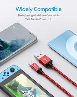 Foto 5 | Foto 5 | Cable Cargador Usb-c Ddiyyi Paquete De 3 M Compatible Con Kindle Red - Venta Internacional.