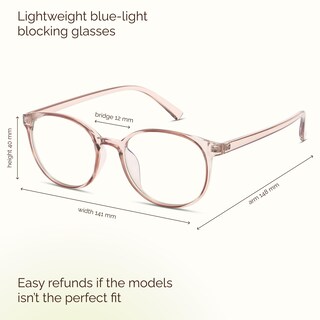 Foto 6 | Foto 6 | Gafas De Bloqueo De Luz Azul Con Monturas Redondas Transparentes - Venta Internacional.