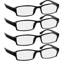 Gafas De Lectura Truvision Readers 9501hp Negras 4.00  Paquete De 4 - Venta Internacional.
