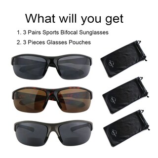 Foto 5 | Foto 5 | Gafas De Sol Bifocales Para Lectura Hyyiyun Envolventes 3 Pares - Venta Internacional.