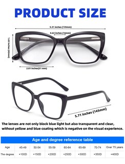 Foto 6 | Foto 6 | Gafas De Lectura Foxmook Oprah Style Frame Para Mujer 1.5 Paquete De 3 - Venta Internacional.