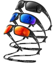 Gafas De Sol Oukemax Polarizadas Para Hombre  Deportivas  Paquete De 3 + Uv400 - Venta Internacional.