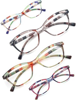 Foto 4 | Foto 4 | Gafas De Lectura Heeyyok Para Mujer Paquete De 4 Unidades 2.50 Power Colorful - Venta Internacional.