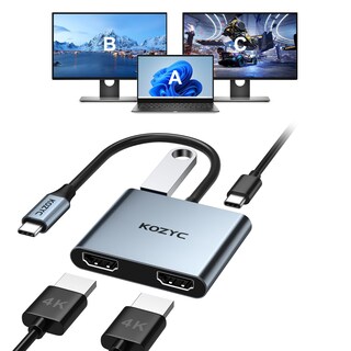 Foto 1 | Foto 1 | Hub Usb C Kozyc Adaptador Usb C A Hdmi Dual 4k @30hz Con Usb 3.0 - Venta Internacional.