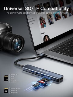 Foto 6 | Foto 6 | Adaptador Multipuerto Usb-c Dockteckexpand 7 En 1 Con 4k Hdmi 100 W Pd - Venta Internacional.