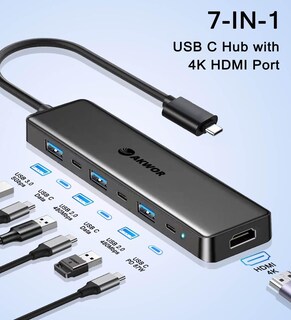 Foto 2 | Foto 2 | Adaptador Hdmi Usb C Hub 7 En 1 Con Hdmi 4k Pd100w Para Macbook - Venta Internacional.